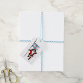 Étiquettes-cadeau Santa Claus avec drapeau Trans Pride (Avec de laficelle)