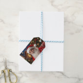 Étiquettes-cadeau Santa Clause souriant et agitant (With Twine)