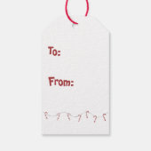 Étiquettes-cadeau Santas Petits Sucres de canne D'Aide De (Dos)