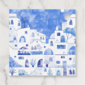 Étiquettes Cadeau Santorin Mariage Merci (Dos)