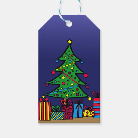 Étiquettes-cadeau sapin de Noël (Devant)