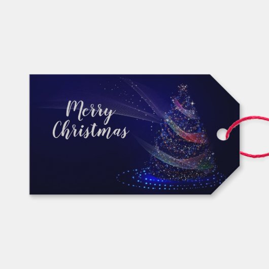 Étiquettes-cadeau Sapin de Noël (Devant (Horizontal))