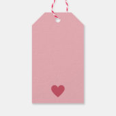 Étiquettes-cadeau Sapin de Noël Rose Rustique Moderne Simple (Dos)