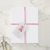 Étiquettes-cadeau Sapin de Noël Rose Rustique Moderne Simple (Avec de la ficelle)