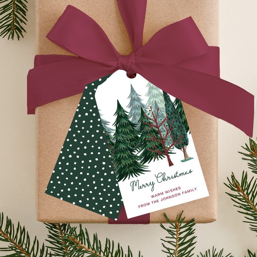Étiquettes-cadeau Sapin de Noël rustique