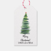 Étiquettes-cadeau Sapin de Noël vert (Dos)