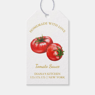 Étiquettes-cadeau Sauce tomate maison simple Hang Tag l Blanc