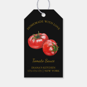 Étiquettes-cadeau Sauce tomate maison simple Hang Tag l Noir