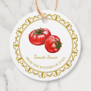 Étiquettes Cadeau Sauce tomate maison vintage Hang Tag l Blanc