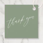 Étiquettes Cadeau Sauge Muted Abstraite (Dos)