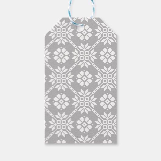 Étiquettes-cadeau Saulite de Sun Auseklis gris traditionnel letton (Devant)