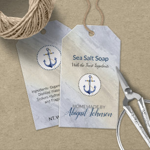 Étiquettes-cadeau Savon artisanal à l'argile et au sel de la mer Mor