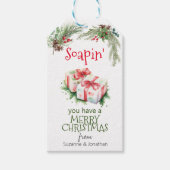 Étiquettes-cadeau Savon de Noël fait main (Devant)