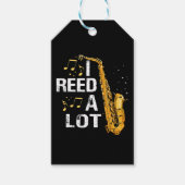 Étiquettes-cadeau Saxophone drôle (Devant)