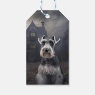 Étiquettes-cadeau Scandale d'Halloween Schnauzer Miniature