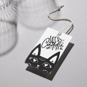 Étiquettes-cadeau Scandinaves, Cuddle Black Cat Design