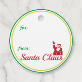 Étiquettes Cadeau Sceau d'avion authentique du Père Noël (Dos)