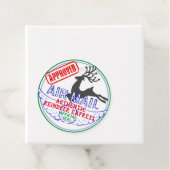 Étiquettes Cadeau Sceau d'avion authentique du Père Noël (En situation)