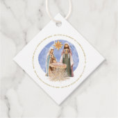 Étiquettes Cadeau Scène De Nativité Éloignée Dans Un Manger Lyrics G (Devant)