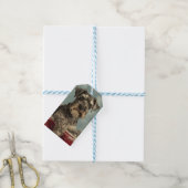 Étiquettes-cadeau Schnauzer Chien Festif de Noël (Avec de laficelle)