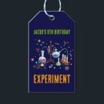 Étiquettes-cadeau Science Invitations d'anniversaire<br><div class="desc">Terminez votre fête d'anniversaires de enfants sur le thème scientifique avec nos étiquettes de préférence pour le jeu de chimie ! Ces charmants étiquettes de faveur présentent un design captivant d'un ensemble de chimie aux accents néons, complétant parfaitement votre célébration scientifique. Attachez ces étiquettes aux faveurs de la fête, aux...</div>