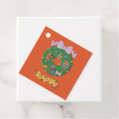 Étiquettes Cadeau Scooby-Doo Snack Vacances Wreath Graphisme (En situation)