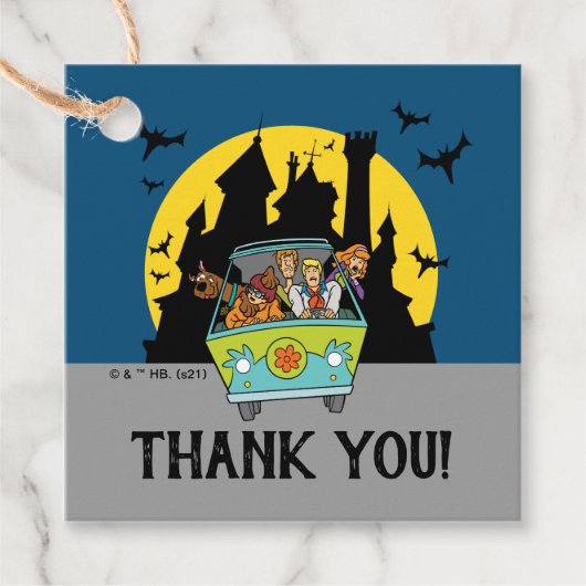 Étiquettes Cadeau Scooby-Doo Spooktacular Birthday Merci (Devant)