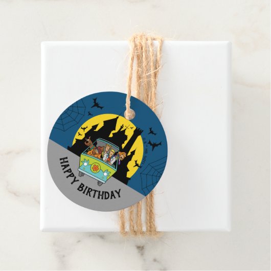 Étiquettes Cadeau Scooby Doo Spooktacular Halloween Anniversaire (En situation)