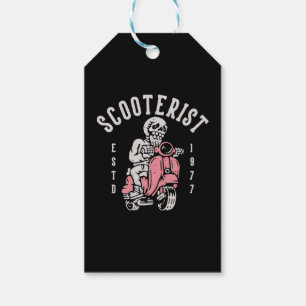 Étiquettes-cadeau scooteriste votre slogan ici