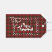 Étiquettes-cadeau Scott Red Modern Scottish Clan Tartan (Devant (Horizontal))