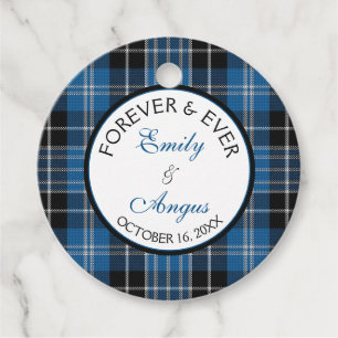 Étiquettes Cadeau Scottish Clarke Clark Tartan Mariage Enregistrer u