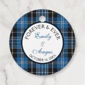 Étiquettes Cadeau Scottish Clarke Clark Tartan Mariage Enregistrer u (Dos)