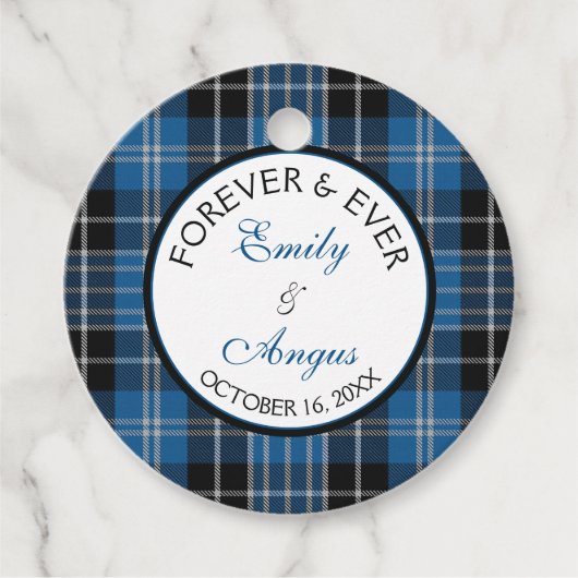 Étiquettes Cadeau Scottish Clarke Clark Tartan Mariage Enregistrer u (Devant)