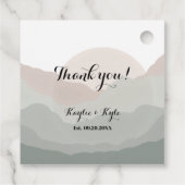 Étiquettes Cadeau Script Boho Mountain Wedding Anniversary (Dos)