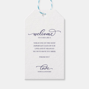 Étiquettes-cadeau Script chic de remerciement de bienvenue pour mari