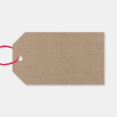 Étiquettes-cadeau Script de Brève moderne Joyeux Noël Kraft Vert (Dos (Horizontal))