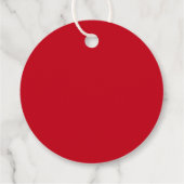 Étiquettes Cadeau Script de Brève moderne Star de Noël Rouge (Dos)