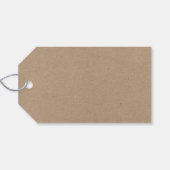 Étiquettes-cadeau Script de brosse moderne Kraft Père Noël Christmas (Dos (Horizontal))