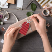 Étiquettes-cadeau Script de calligraphie rouge de Noël