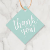 Étiquettes Cadeau Script de Merci Lettré à la main de Baby shower de (Devant)