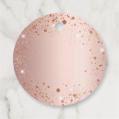 Étiquettes Cadeau Script de nom monogramme de parties scintillant d' (Dos)