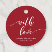 Étiquettes Cadeau Script De Relax Avec Mariage De Couleur Amoureux M (Devant)