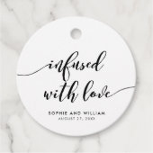 Étiquettes Cadeau Script de relaxation infusé avec Mariage d'amour (Devant)