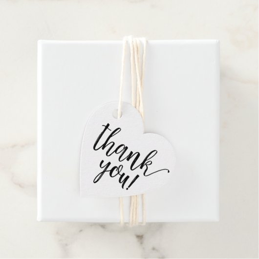 Étiquettes Cadeau Script de remerciement de fiançailles Rustic Kraft (En situation)