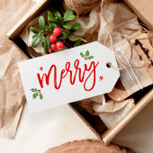 Étiquettes-cadeau Script de typographie Whimsical Joyeux Noël