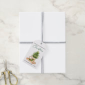 Étiquettes-cadeau Script d'encre de calligraphie de Pins d'aquarelle (Avec de la ficelle)