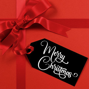 Étiquettes-cadeau Script élégant personnalisé Joyeux Noël personnali