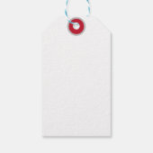 Étiquettes-cadeau Script élégant rouge personnalisé (Dos)