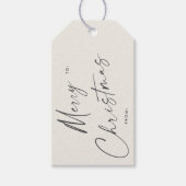 Étiquettes-cadeau Script manuscrit simple et moderne Joyeux Noël (Devant)