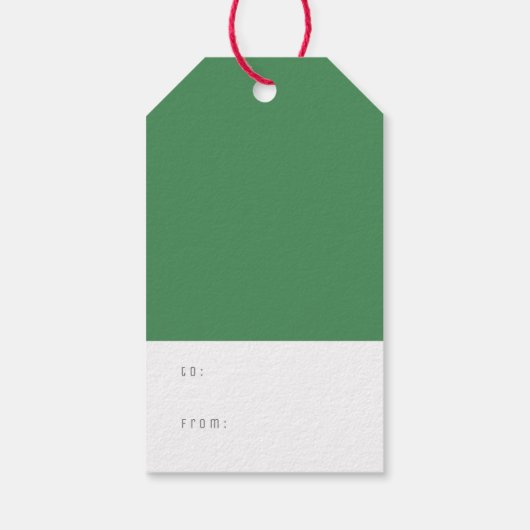 Étiquettes-cadeau Script Minimal Vert Holly Jolly À De (Dos)
